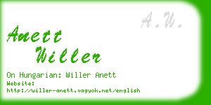 anett willer business card